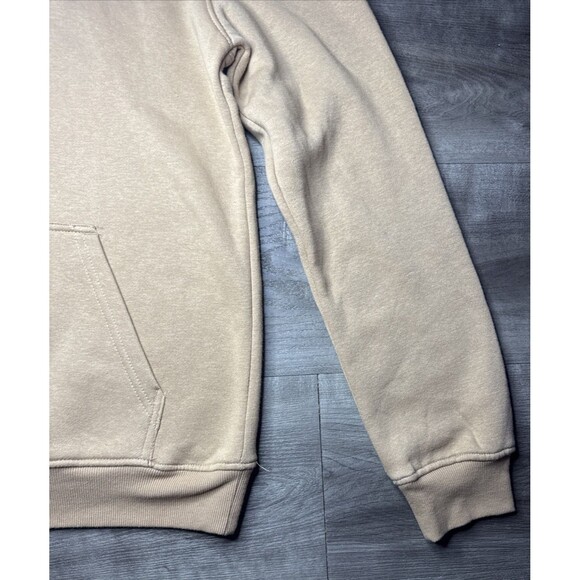 NWT Buffalo David Bitton Sweatshirt Hoodie Men's M Camel Embossed Pullover Logo - Picture 4 of 7